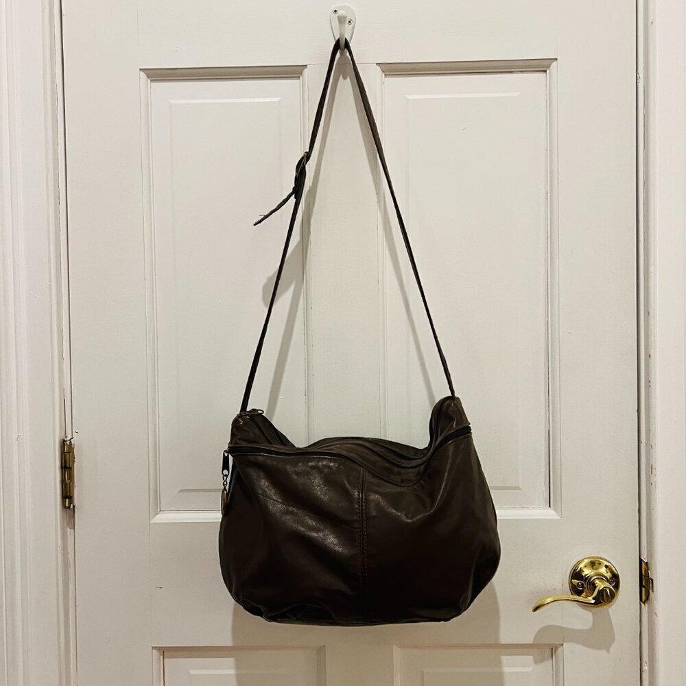 Vintage Stone Mountain Leather Shoulder Handbag Purse